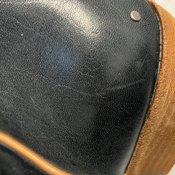 Free People We The Free Wesley ankle boots Black and Tan leather size US 7 - Picture 14 of 15